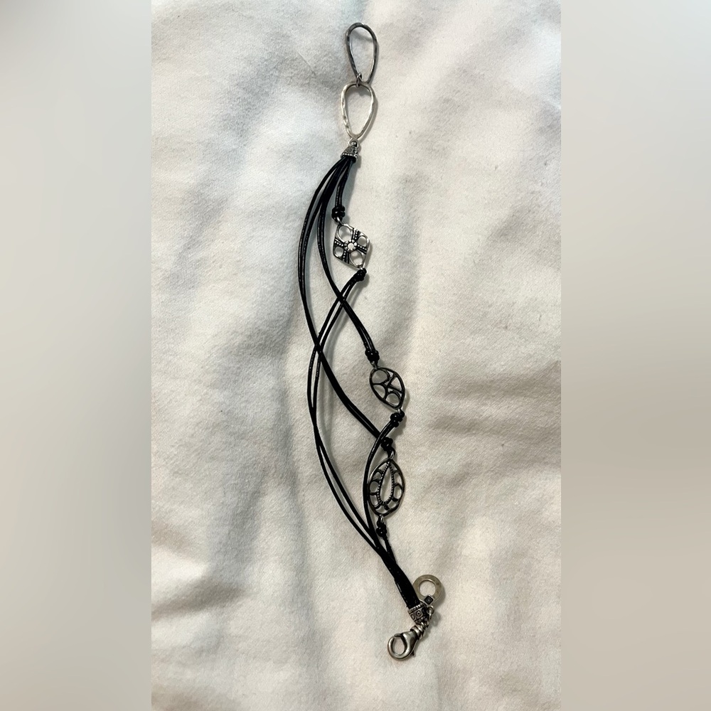 Silpada Leather and Silver Charm Bracelet B2476